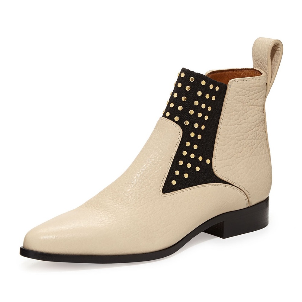 Chloe women’s studded leather Chelsea booties